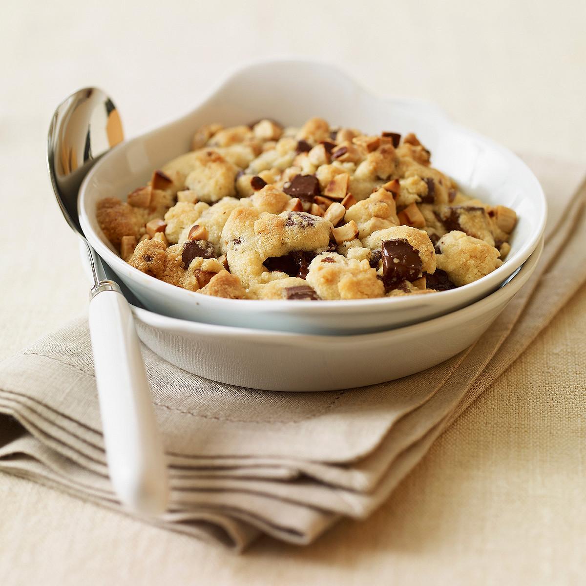 Le crumble poire-chocolat
