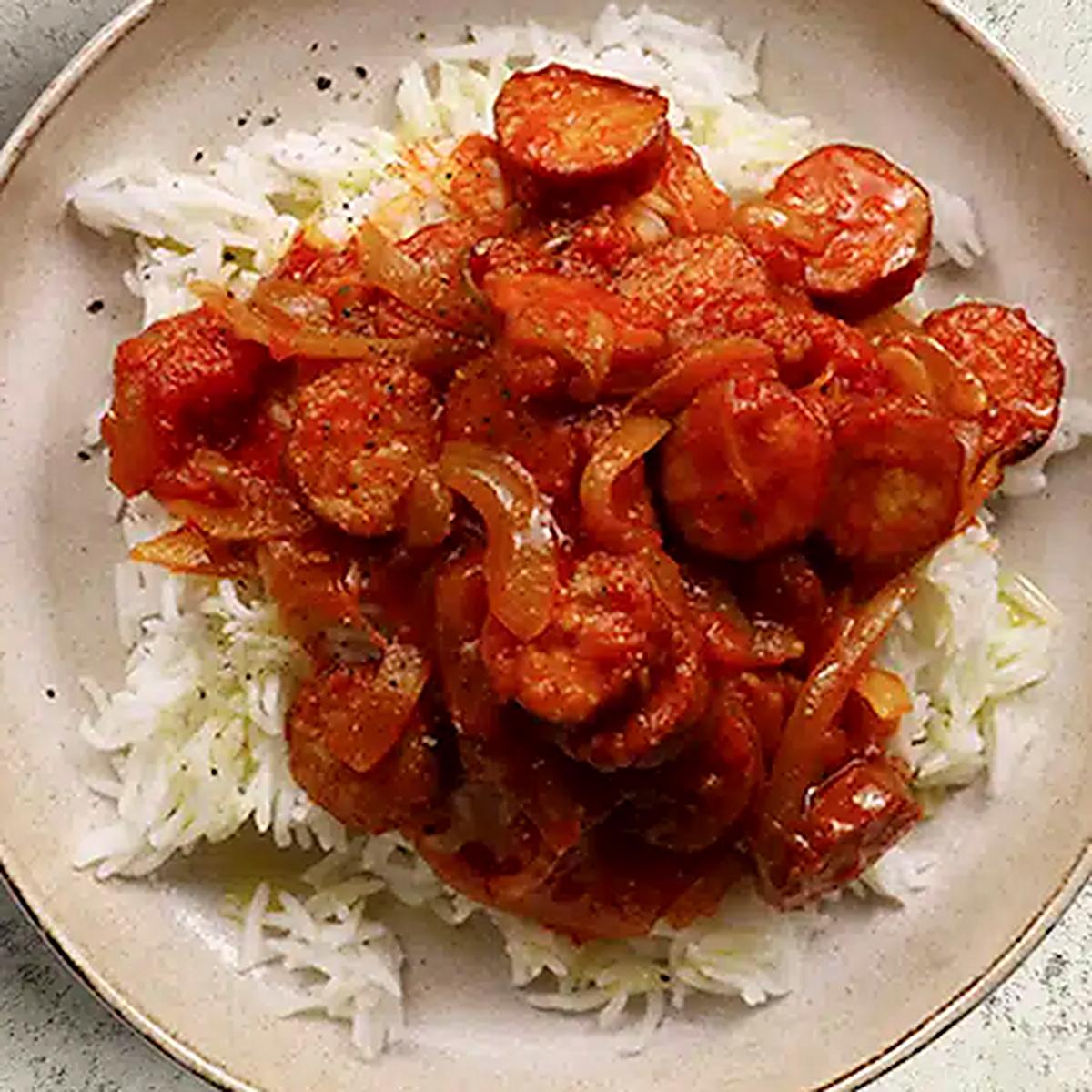 Rougail saucisse à la Montbéliard