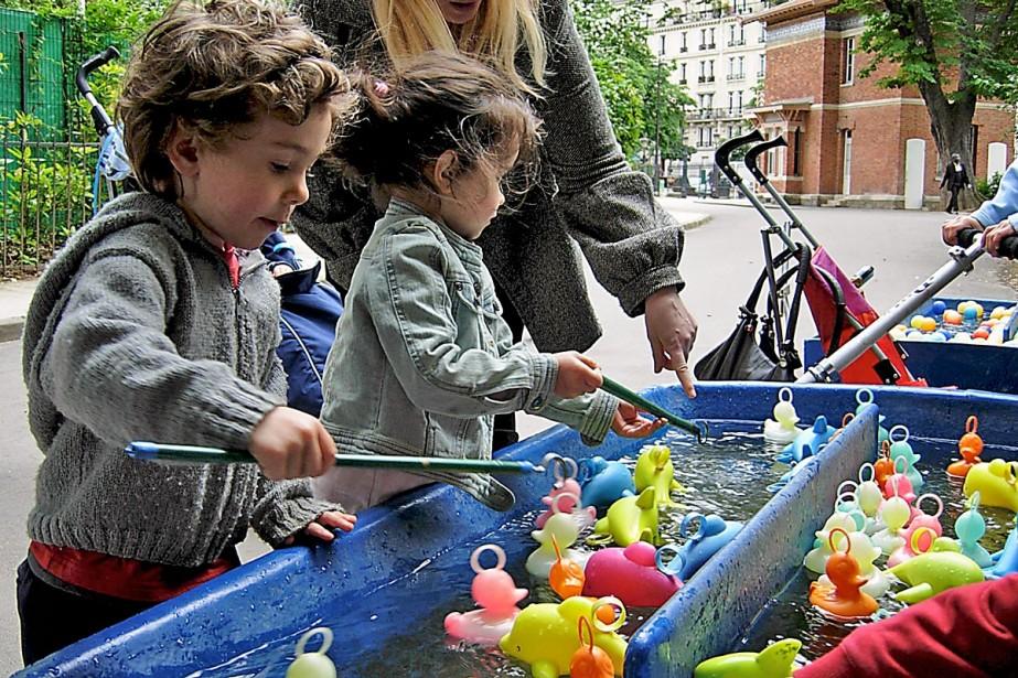 Pêche aux canards des Buttes-Chaumont